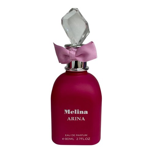 Melina Arina Eau de Parfum for Women, 2.7 FL OZ, Fresh Scent with Crystal Cap and Bow Design