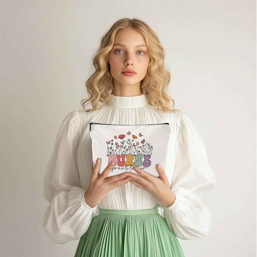 MQBMQB Nurse Practitioner Gifts for women Makeup Bag Nursing Cosmetic Bag Accessories Appreciation Gifts for Women Nurses Coworkers Graduation Birthday Survival Kit Makeup Travel pouch