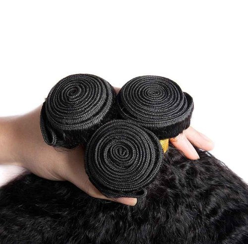 Yaki Straight Bundles Human Hair Kinky/Yaki Bundles 20 20 20 Inch Brazilian Virgin Remy Hair Extensions Kinky Straight Human Hair Bundle For Black Women 3Pcs/Set
