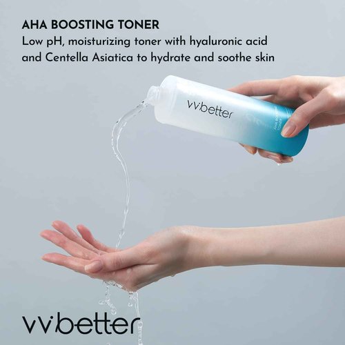 VVBETTER Facial AHA BHA Toner, Mild Exfoliation, Hydration and Soothing, Korean Toner, Smooth Skin, Alcohol-Free - 6.76 Fl.Ounce