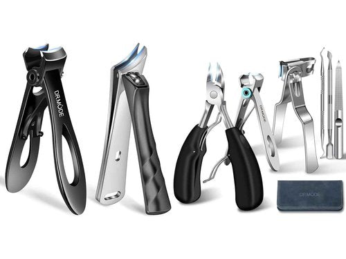 Large Toenail Clippers for Seniors Thick Toenails with Wide Opening, Podiatrist Slanted Curved Toe Nail Clippers for Men Thick Ingrown Nails, 360 Degree Fingernail Clippers Nail Cutter