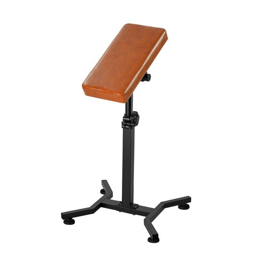 POARMEEY Tattoo Arm Rest Stand for Artists Tattoo Armrest with Brown Soft Pillow Reinforced Iron and Adjustable Height Angle