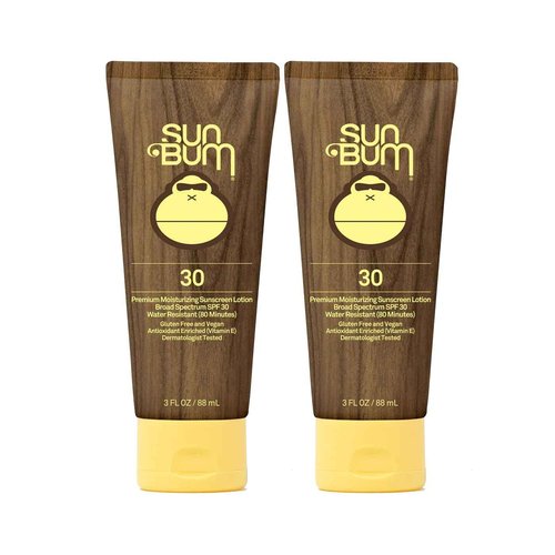Sun Bum Original SPF 30 Sunscreen Lotion | Vegan and Hawaii 104 Act Compliant (Octinoxate & Oxybenzone Free) Broad Spectrum Moisturizing UVA/UVB Sunscreen with Vitamin E | 3 oz (Pack of 2)