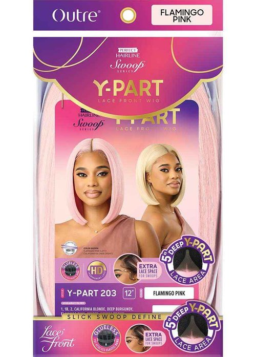 Outre Lace Front Wig - Perfect Hair Line - Swoop Series Y-Part 203 (JET BLACK 1)