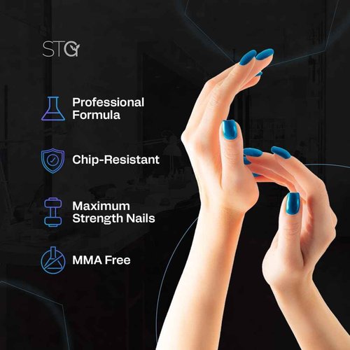 STG Acrylic Systems' Professional Grade EMA Acrylic Monomer -MMA Free, Primerless, Non-Yellowing Nail Sculpting Liquid (Monómero Acrílico), Purple, 16oz