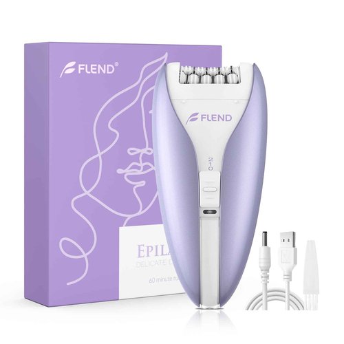 Silent Epilator for Women, 2-Speed Facial & Body Hair Remover, Smooth Glide Technology, for Face, Legs, Bikini & Arms