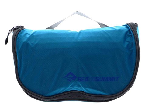 Sea to Summit Small Hanging Toiletry Bag, Extra Compact Travel Organizer for Minimalist Adventures, Atoll Blue