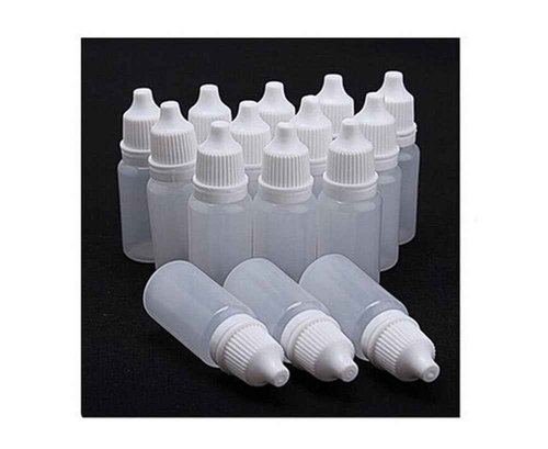 24PCS Clear Plastic Empty Refillable Dropper Bottle Essential Oil Container with Screw Lid Travel Portable Eye Liquid Container (1oz)
