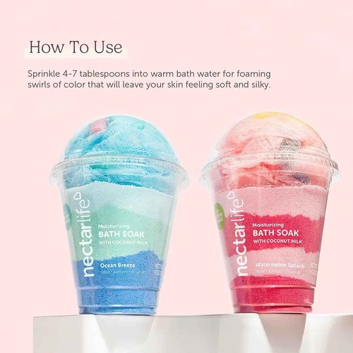 Coconut Milk Bath Soak, Salt Bath, Bubble Bath, Natural Detox Foaming Body Soak, Foot Soak, Vegan Body Skin Care, 9 oz. (Vanilla Sugar)