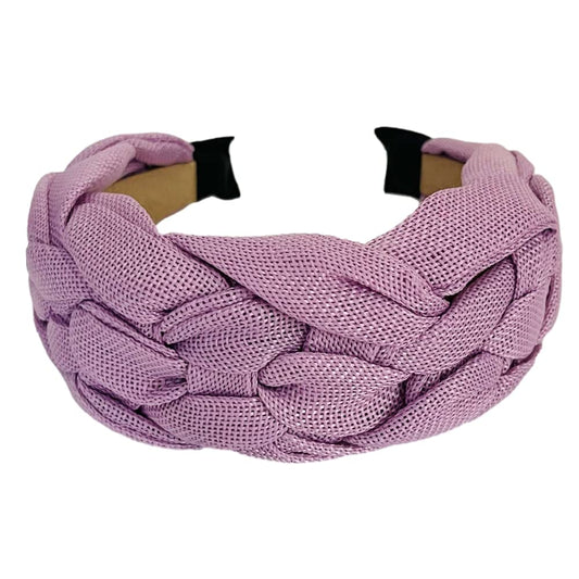 QTMY Braided Knotted Headband for Women,Boho Hippie Headband Hair Hoop Accessories Headwear Jewelry,725-23 (Purple)