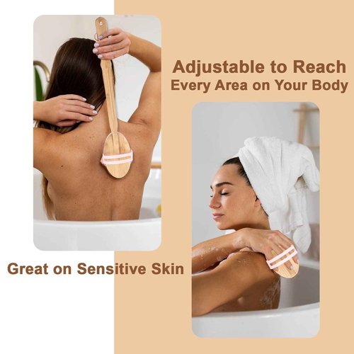 KUBBA- Bath Silicon Scrubber Kit Including Scalp, Body, Back, and Face Massager/Scrubber- Gentle Skin Exfoliating- Extra Hygienic, Easy to Clean, Long Lasting (Pink)