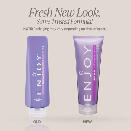 Enjoy Hair Mask 8 Oz 227 Grams | Add Moisture & Shine, Repair and Strengthen Dry, Unruly Hair | Color Safe | pH 4.5-5.5 | Sulfate-Free