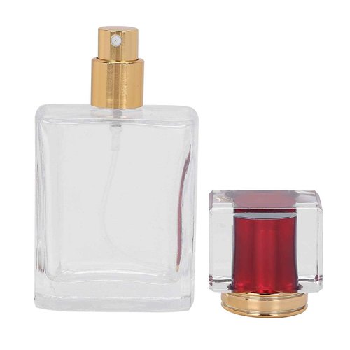 Brrnoo 50ml Empty Perfume Bottle, 6 Pieces Small Empty Vials and Sprayers for Travel, Refillable Glass Perfume Bottle Empty Spray Bottle Perfume Atomizer Dispenser