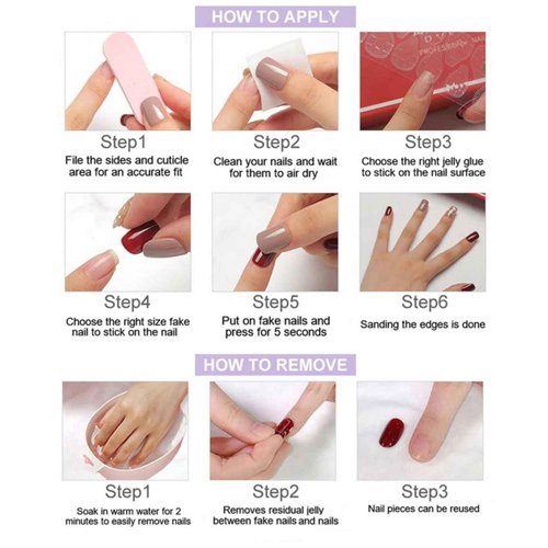 Duck Handmade Press on Nails Short Muti-Layer Gel False Nail Kit Blue Pink French Tip Fake Nails with 3D Flower Starfish and Pearl Design Luxury Artificial Full Cover Stick on Nails for Women (Size S)