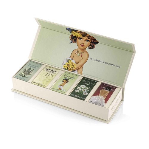 Valobra Bar Soap Discovery Set Gift Box, All 5 Soap Formulas, Variety Pack of 5 Bars, 1.6oz/45g Each