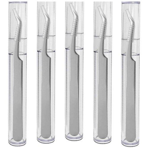 2 Packs Professional Tweezers Storage Case, Tweezers Organizer Eyelash Extension Tools Travel Small Box for Clip Manicure Tool