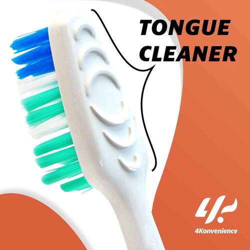 4K Logistics Reach Advanced Design Adult Toothbrush with Soft bristles (3 Pack of 7 Count Each) | Effectiveness, Softness & Cleaning | Hygiene Routine | 21 Count Total
