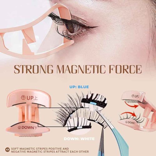 Soft Magnetic Eyelashes, Natural Look Reusable Glue-free Dual Magnets Lashes with Applicator, Lightweight Dual Magnetic Lashes - Delicate