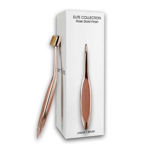 Artis Elite Linear Brush 1 - Makeup Brush with Solid Metal Handle - Soft Makeup Brushes - Makeup Tools for Liquid, Creams, Powders - Rose Gold - 1 pc