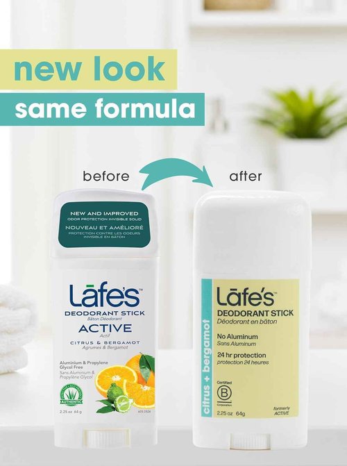 Lafe's Natural Deodorant | 2.25oz Aluminum Free Natural Deodorant Stick for Women & Men | Paraben & Baking Soda Free with 24-Hour Protection (Citrus & Bergamot/Extra Strength, 2.25 Ounce (3-Pack))