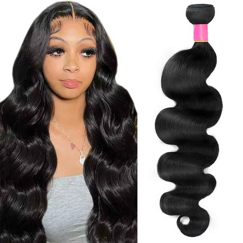 GKGW Body Wave Bundles Human Hair Extensions 100% Unprocessed Brazilian Human Hair Bundle Natural Black Hair Extensions 20inch
