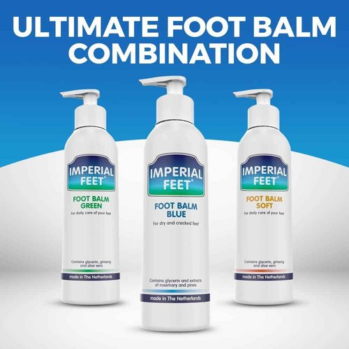 Imperial Feet Foot Balm Blue - Cream for Dry Skin - for Dry feet - Dry and Cracked Feet - Rosemary & Eucalyptus - 150ML