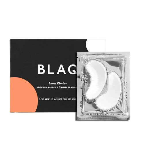 BLAQ Snow Circles Premium Under Eye Hydrating Patches for Dry Skin, Dark Circles and Puffiness. Snow Mushroom, Green Tea, Marine Algae, Vegan and Cruelty-Free, 15-Pack