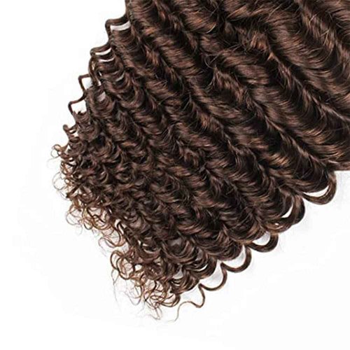 P4/30 Highlight Deep Wave Bundle Brown Human Hair Bundle Brazilian 100% Unprocessed Virgin Extensions Double Weft Piano Color 24 Inch