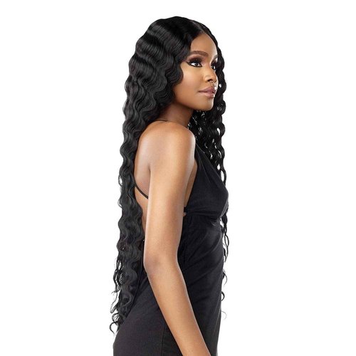 Sensationnel Vice Lace Front Wigs - Unit 6 5 Inch Deep Part Synthetic Preplucked Hairline (1B OFFBLACK)