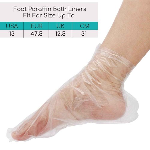 Paraffin Wax Bath Liners for Hand & Foot, Segbeauty Paraffin Heated SPA Mittens Foot Liners with Padded Terry Cloth, 200pcs Plastic Paraffin Baths Socks and Gloves for Thermal Home DIY SPA