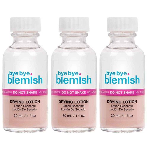 Bye Bye Blemish Acne Drying Lotion, Reduce Pimples Overnight, On-the-Spot Pimple Treatment, Beauty Skincare Essential - 1oz. (3 Pack)