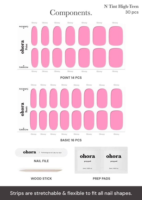 ohora Semi Cured Gel Nail Set of 2 (N Addict & N Tint High-Teen) - Professional Salon-Quality Nail Care