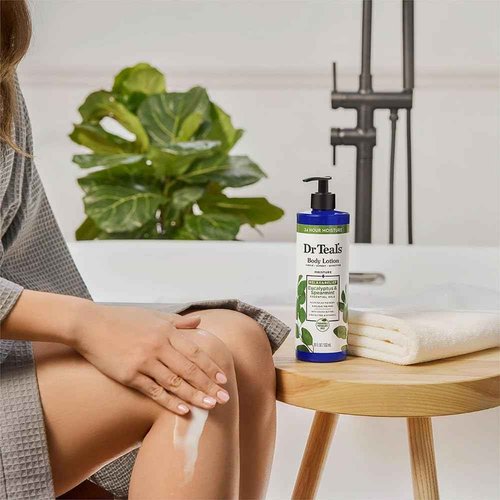 Dr Teal's DCP Products Body Lotion Moisture Rejuvenating Eucalyptus & Spearmint, 16 fl oz Pack of 4 (Yes)