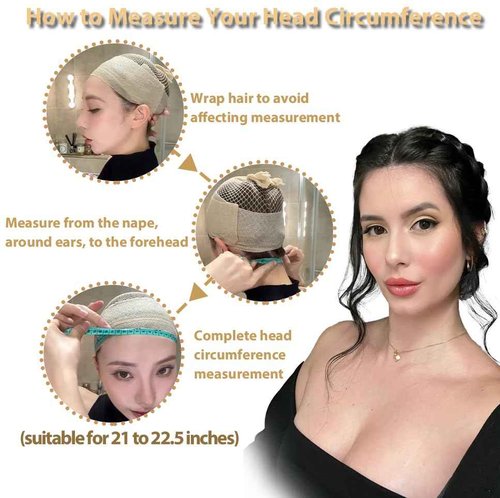 BUPPLER Wig 18 Inch Medium Length Wigs for Women Middle Part Synthetic Hair Wavy Wig with Upgraded Elastic Straps,Natural Hair Wigs for Daily Party/Halloween Use 18Inch,Brown Highlight Lace Hairline