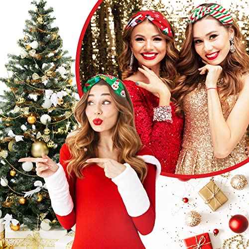 XunYee 28 Pcs Christmas Holiday Headbands for Women Thanksgiving Head Bands Nurses Winter Headbands Bulk Nursing Autumn Hair Accessories Stretchy Fall Non Slip Head Wrap Knot Hair Bands Accessories