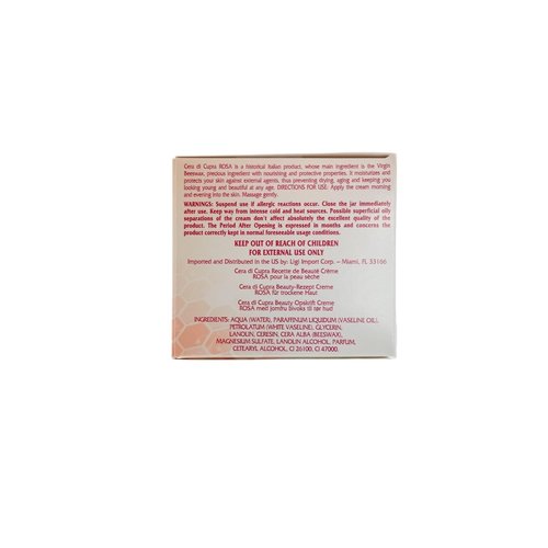 CERA DI CUPRA Rosa Face Cream Moisturizer for Dry Skin - Nourishing and Protective Formula with Virgin Beeswax (3.4 Fl Oz / 100 ml)