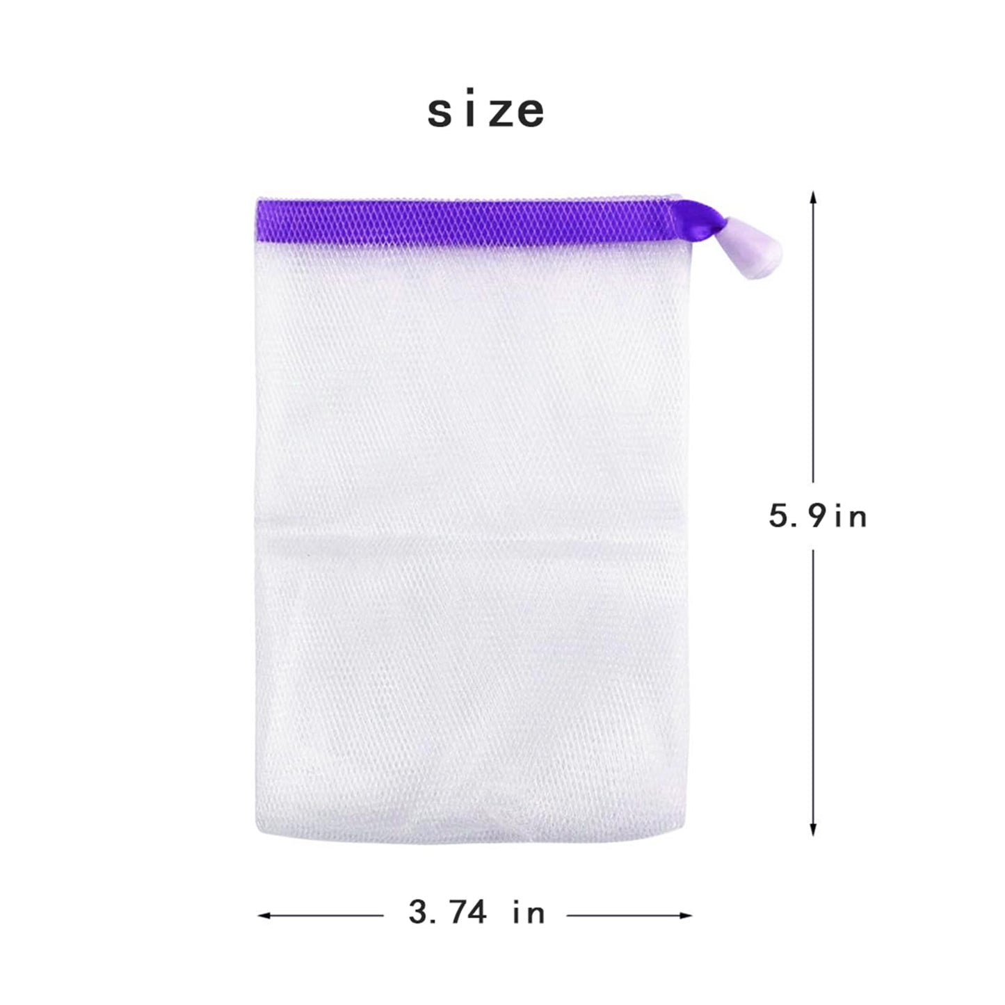 INVODA 60PCS Soap Net Bag 60 Pieces Double Layer Drawstring Soap Mesh Soft Bath Soap Handmade Soap Net for Facial Body Exfoliation Cleaning Tool (Random Color)