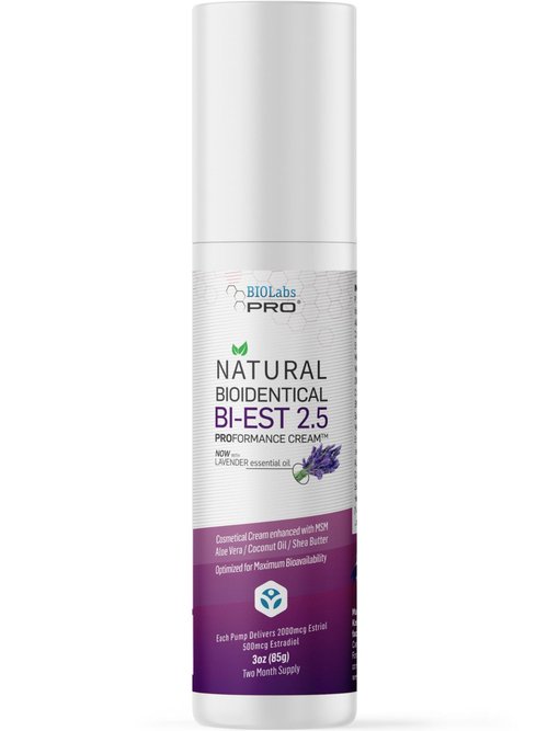 UltraSpa Skincare BioLabs PRO Natural Bioidentical 2.5 Estro Cream, Combo For Women Two-Month Supply (Lavender-3oz)
