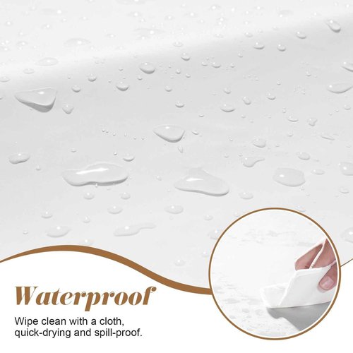 87"x51" Massage Table Sheets, Waterproof PVC Massage Table Cover, Reusable Wax Mat Pad Oilproof Lash Bed Cover, Massage Bed Cover Waxing Mat for Beauty Salon, SPA, Lash Extension, Tattoo (White 2pcs)