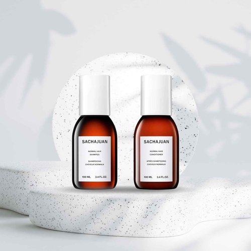 SACHAJUAN Normal Hair Shampoo and Conditioner Set | Ocean Silk Technology for Everyday Cleansing, Volume & Shine | Lightweight Hydration & Detangling | Vegan & Paraben-Free | Pack of 2 (3.4 oz)