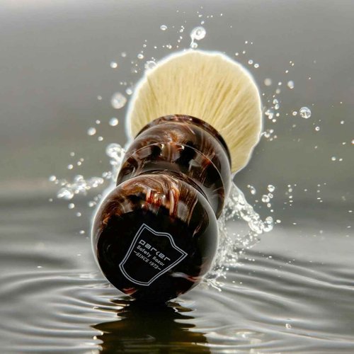 Parker Safety Razor, THE BIG BROWN BOAR, Deluxe Iridescent Tortoise Handle 100% Boar Bristle Shaving Brush, Large 24 MM Brush knot for a Better Lather!