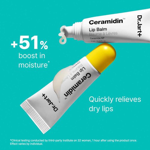 Dr. Jart+ Ceramidin Moisture Treats Korean Skin Care Ornament Gift Set, Travel Size Ceramide Face Moisturizer and Full Size Lip Balm for Hydration and Skin Barrier Repair, Limited Edition Holiday Set