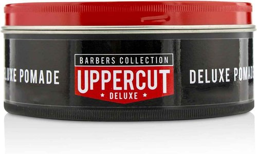 Uppercut Deluxe Barbers Collection Deluxe Pomade, 10.5 oz / 300g - Strong Hold, High Shine Hair Pomade – Water-Based, Easy Washout – Classic Barber Styling for Slick Backs, Side Parts & Pompadours