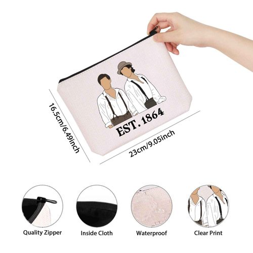 TSOTMO Salvatore Brothers Established 1864 Vampire Fans Gift Stefan and Damon Zipper Pouch Makeup Bag (Brother 1864)