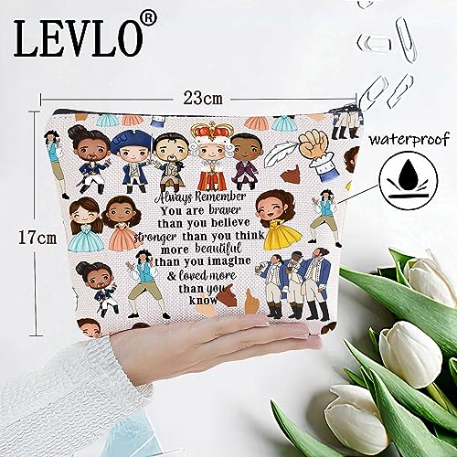 LEVLO Broadway Musical Cosmetic Bag Musicals Hamilton You Are Braver Stronger Smarter Than You Think Hamilto Makeup Bag