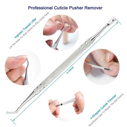 Pingispower Cuticle Trimmer with Cuticle Pusher, 7PCS Professional Cuticle Remover Cutter Nippers Clippers and Premium Stainless Steel Durable Manicure Tools Kit for Toenails and Fingernails