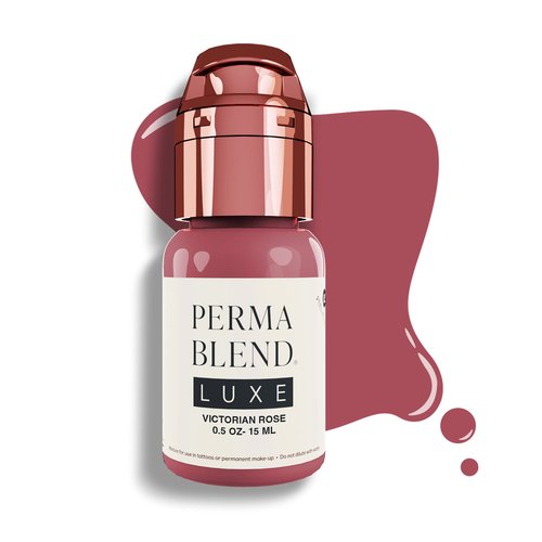 Perma Blend Luxe - Victorian Rose - Microblading Ink to Enhance Lip Color - Lip Tattoo & Lip Blushing Supplies for Permanent Lip Color - Muted Mauve Lip Blush - Vegan (0.5 oz)