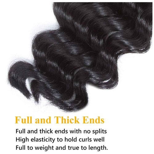 QTHAIR 16A Peruvian Virgin Hair Loose Wave 18 inch 100g 100% Unprocessed Loose Deep Wave Peruvian Human Hair Weave 1Bundle 100g Natural Color
