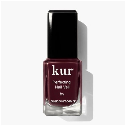 LONDONTOWN Perfecting Nail Veil, Sheer, Buildable Nail Tint Plus Nail Strengthener, Hydrates & Conditions Nails, #10 Cherry Cola, 0.4 Fl Oz