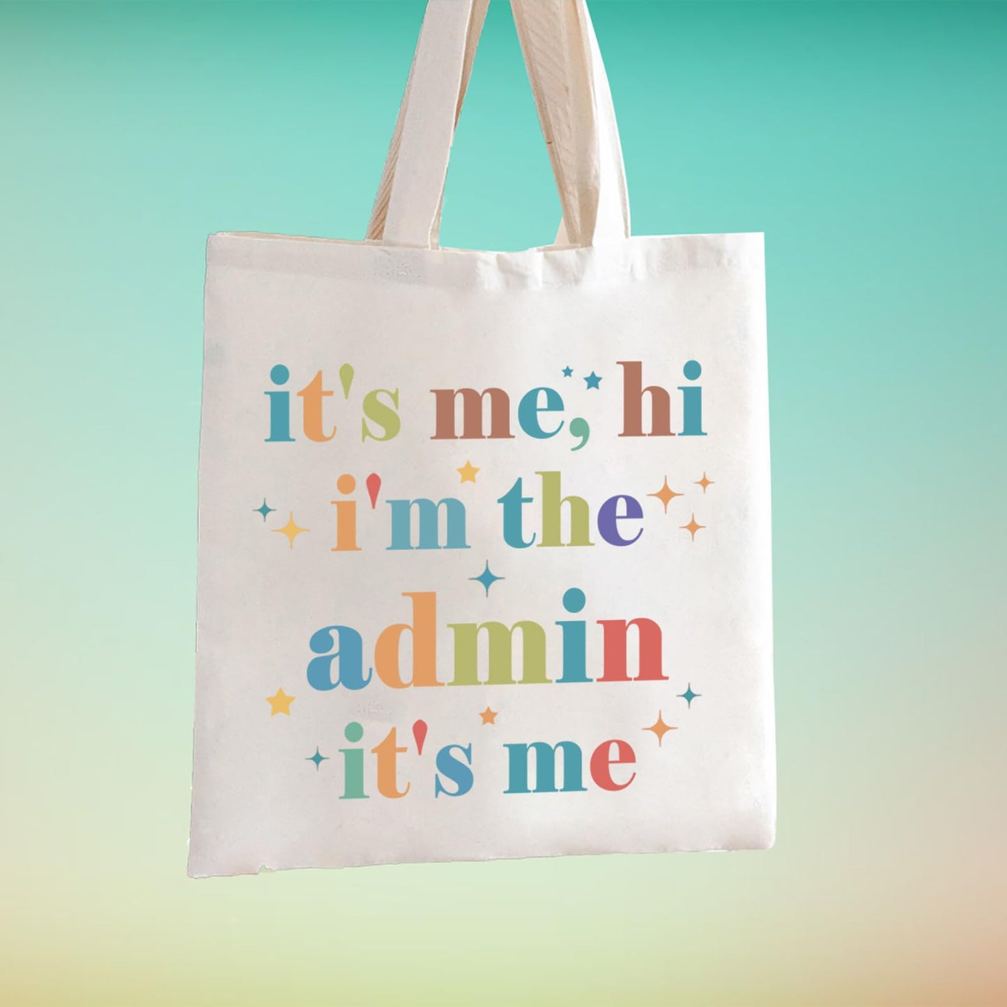 TSOTMO Admin Gift It's Me, Hi I'm The Admin It's Me Bag Coordinator Administration Office Receptionist Admin Secretary (admin tote)